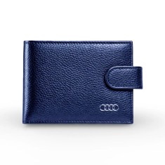 Portofel Audi Barbatesc Bleu - Piele Eco Premium - Compartiment Buletin si 10 Carduri, Magrot 26004