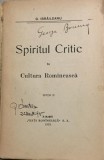 Spiritul critic in cultura romaneasca - Garabet Ibraileanu - din biblioteca lui Geo Dumitrescu