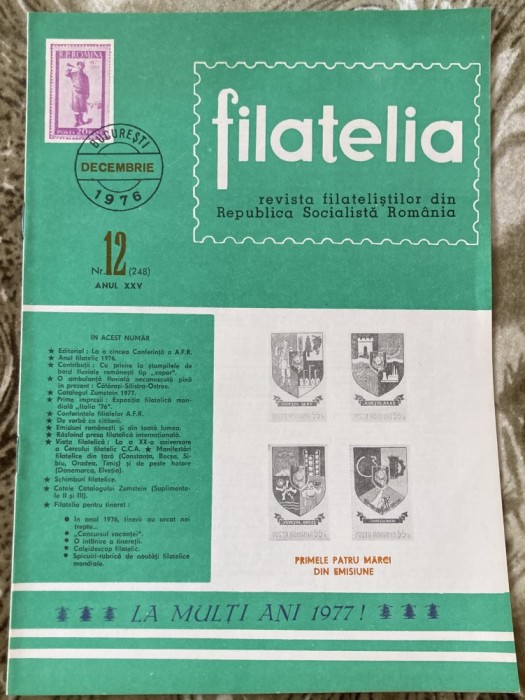 myh 15 - Filatelia - Revista filatelistilor din RSR - nr 12/decembrie 1976