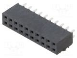 Conector şiruri pini mamă 20 pini 2,54mm aurit THT SAMTEC