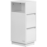 VASAGLE Noptiera ingusta cu 2 sertare, montaj stanga - dreapta, 30x25x65 cm, alb Household NewTrend