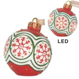 Cumpara ieftin Decoratiune Glob Craciun polirasina cu led &Oslash; 12x14 cm