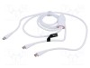 Cablu USB 2.0 USB-C VENTION 1,5m alb nichelat x2