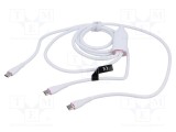 Cablu USB 2.0 USB-C VENTION 1,5m alb nichelat x2