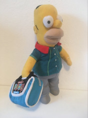 * Homer Simpson Pin Pals 2016 mascota papusa jucarie plus - The Simpsons, 30cm foto