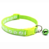 Zgarda ajustabila cu clopotel pentru caini si pisici, 18-32cm/1cm, Verde, Ropet