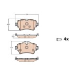 Placute frana Bmw Seria 2 Active Tourer (F45), 11.2013-, Seria 2 Gran Tourer (F46), 07.2014-, Mini (F55), 09.2013-, Mini Clubman (F54), 11.2014-, TRW
