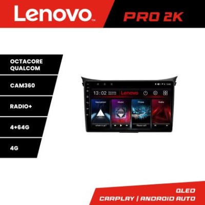 Navigatie Hyundai I30 2011-2016 8 core QLED 2K 4+64 360 Android Waze USB Navigatie Internet Youtube Radio Lenovo CarStore Technology foto