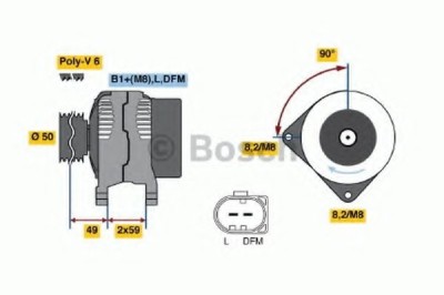 Generator / Alternator SKODA FABIA I Combi (6Y5) (2000 - 2007) BOSCH 0 986 041 920 foto