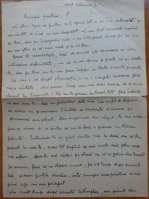 Scrisoare S. Luchian catre Cecilia Vasilescu, transcrisa olograf de Laura Cocea foto