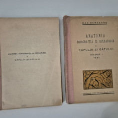 Carte veche Medicina Dan Berceanu Anatomia capului si a gatului doua volume