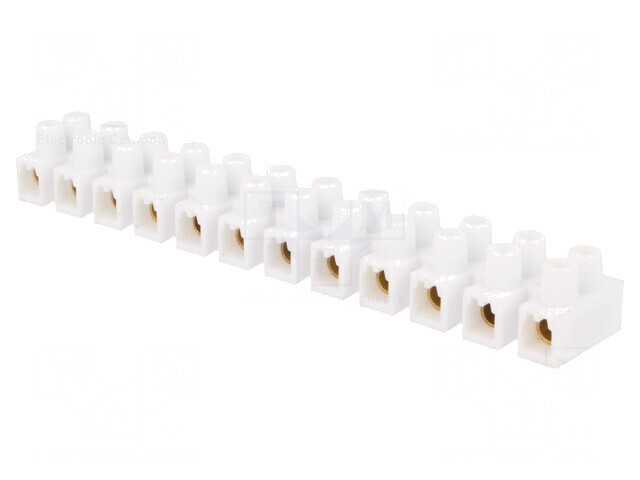 Regletă de Conexiuni Terminal cu Șurub Albă 16mm2 400V 76A