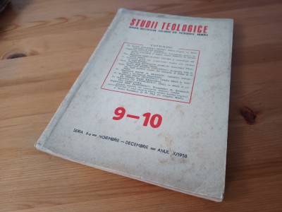 STUDII TEOLOGICE NR.9-10/1958 TEXTE NESTOR VORNICESCU, DAN ZAMFIRESCU, GR. MARCU foto