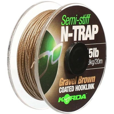 Fir Textil KORDA N-Trap Soft Coated, Gravel Brown, 20lbs, 20m foto