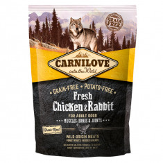 Carnilove Fresh Muscles, Bones & Joints S-XL, Pui și Iepure, hrană uscată fără cereale câini, sensibilitați articulare, 1.5kg