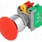 Intrerupator ac&amp;#355;ionat prin apasare, 22mm, seria EB22, IP65, AUSPICIOUS - EB22-1O/C R
