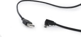 CABLU alimentare si date GEMBIRD, pt. smartphone, USB 2.0 (T) la Micro-USB 2.0 (T) double-sided, 1.8m, 90 GRADE, negru, &quot;CC-USB2-AMmDM90-6&quot; (timbru ve