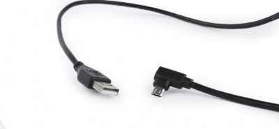 Cablu USB 2.0 - mIcro USB 90 GRADE 1.8m negru Cablexpert GEMBIRD CC-USB2-AMMDM90-6 foto