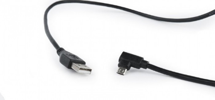 Cablu USB 2.0 - mIcro USB 90 GRADE 1.8m negru Cablexpert GEMBIRD CC-USB2-AMMDM90-6