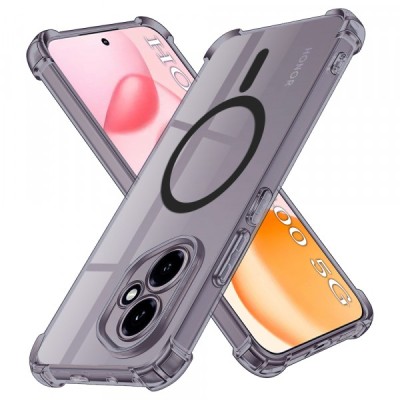 Husa MagSafe pentru Honor 400, Techsuit, Shockproof Clear, Neagra foto