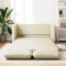 vidaXL Canapea extensibilă 2 &icirc;n 1, crem, 112x174x55cm, piele ecologică 353974