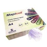 Spirala continua plastic A4 pas 3:1, transparenta, cutie cu 50 bucati - 25 mm, Oem