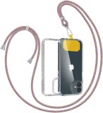 Husa cu snur pentru iPhone 11 GUMO-LONG, silicon/textil,transparent, 6,1 inchi