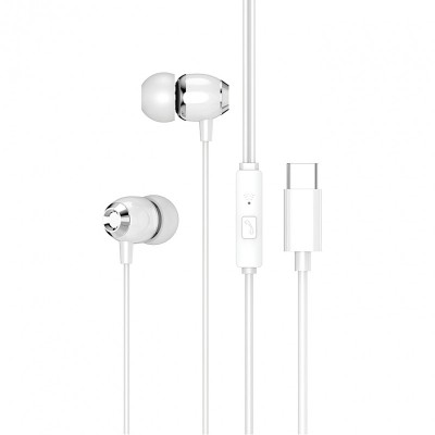 Handsfree Casti In-Ear XO Design EP25, Cu microfon, USB Type-C, Alb foto