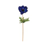 Floare decorativa artificiala, Anemona, Albastru, 40 cm, ATU-089432, Oem