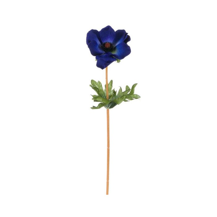 Floare decorativa artificiala, Anemona, Albastru, 40 cm, ATU-089432