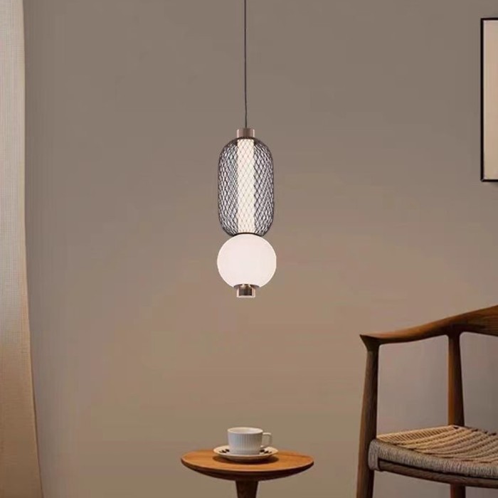 Lustra LED Suspendata LM550/2BK, 11W, Lumina 3000/4000/6000K, Negru, Inaltime Reglabila ModernLight Concept