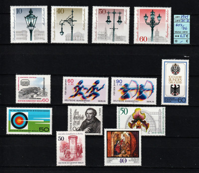 Germania, Berlin, 1979 | Mic Lot an 1979 - Serii complete | MNH | aph foto