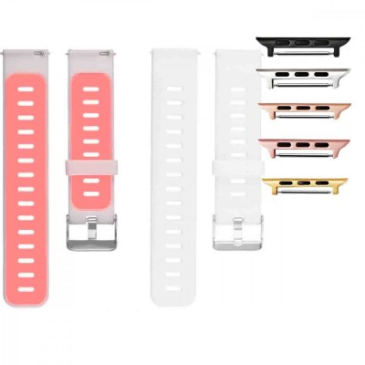 Curea din silicon compatibila cu Apple Watch 9|8|7|6|5|4|3|2|1 Series, 49mm|45mm|44mm|42mm, Coconut White foto