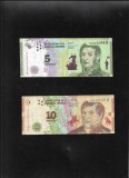 Set Argentina 5 + 10 pesos F-VF