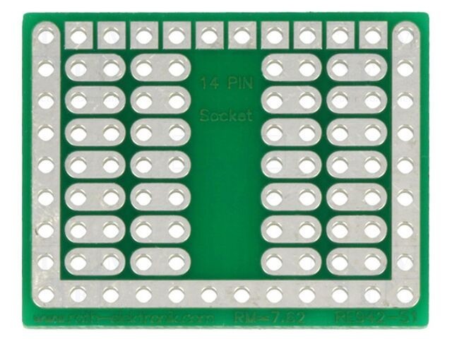 Placă universală singură faţă ROTH ELEKTRONIK GMBH, prototip W: 24,76mm L: 31,75mm