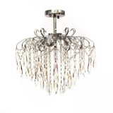 Candelabru Cristal EGO 5x E27, Diametru 47cm, Crom Lucios