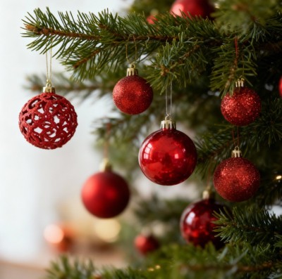 Set de ornamente pentru brad &amp;ndash; 100 de globuri + v&amp;acirc;rf stea &amp;ndash; roșu foto