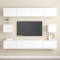 vidaXL Set dulapuri TV, 6 piese, alb, lemn prelucrat