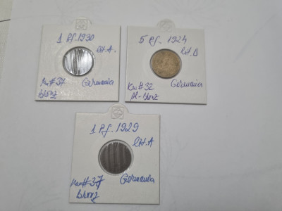monede germania 3v din 1924-30 foto