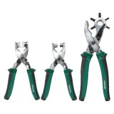 Set 3 clesti pentru gaurit, perforat si aplicat capse, cu 125 accesorii, Parkside. Clesti Preducea, Powermat