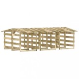 Cumpara ieftin Pergole cu acoperis, 6 buc., 100x90x100 cm, lemn de pin tratat