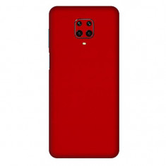 Set Folii Skin Acoperire 360 Compatibile cu Xiaomi Redmi Note 9 Pro,Redmi Note 9 Pro Max (Set 2) - ApcGsm Wraps Cardinal Red