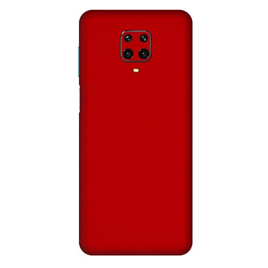 Set Folii Skin Acoperire 360 Compatibile cu Xiaomi Redmi Note 9 Pro,Redmi Note 9 Pro Max (Set 2) - ApcGsm Wraps Cardinal Red