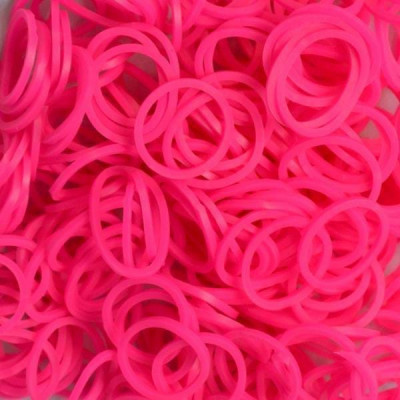 Elastice Rainbow Loom - Neon Roz - 300 buc. foto