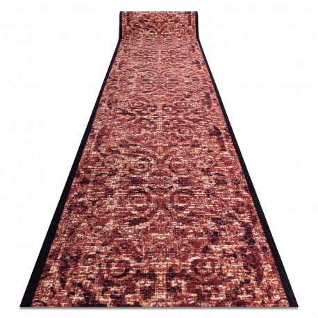 Traversa anti-alunecare DIGITAL - CLASSIC Ornament brick vin roșu / b&eacute;žov&aacute; , 80 cm
