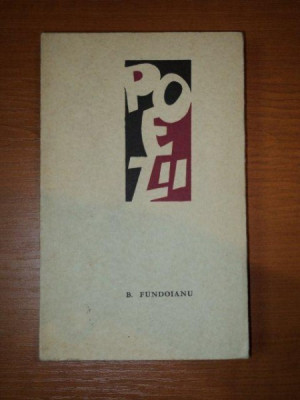 POEZII de B.FUNDOIANU , 1965 foto