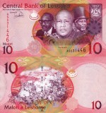 Bancnota Lesotho 10 Maloti 2013 UNC Africa, Necirculata