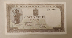 Romania - 500 Lei (aprilie 1941) filigram orizontal sC/8 0701957 foto