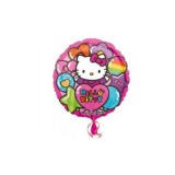 Baloane Folie Hello Kitty Rainbow 45x45cm