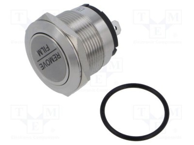 Comutator anti-vandalism E-SWITCH 2 poziții SPST 20A 250VAC IP67 pe panou foto